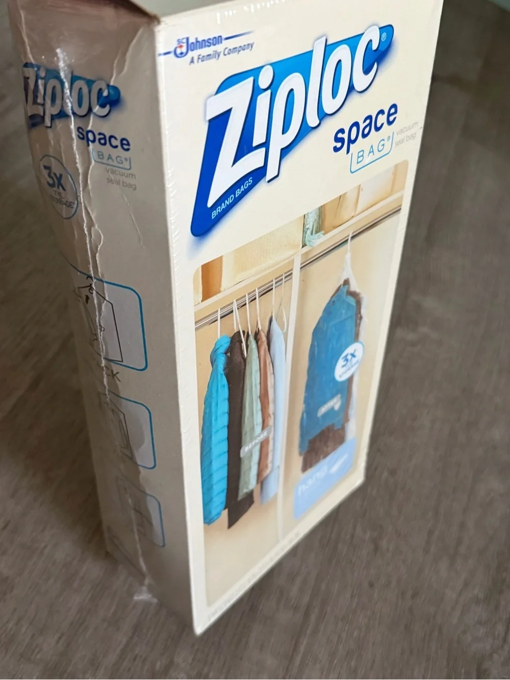 Ziploc Space Bag Hang Vacuum Seal Garment Bags - Blue